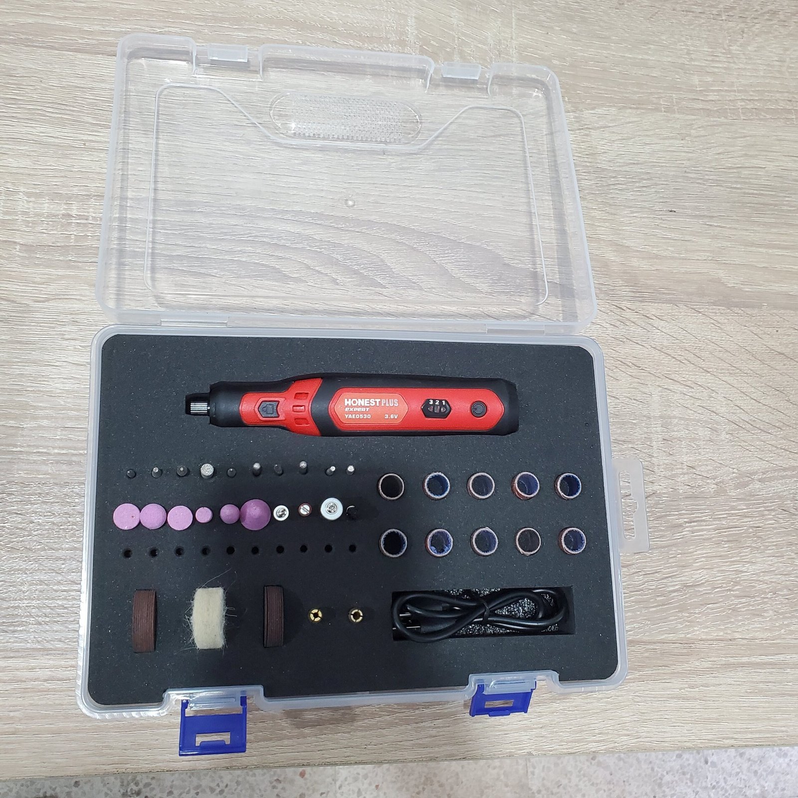 kit d'outils mini rotatifs sans fil 3,6V avec  55 accessoires HONESTPLUS