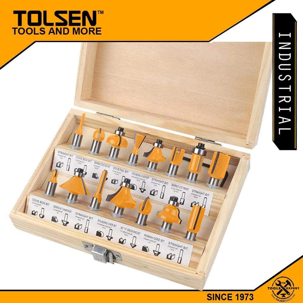 Jeux De Mèche Défonceuse En Carbure 8mm 15Pcs TOLSEN