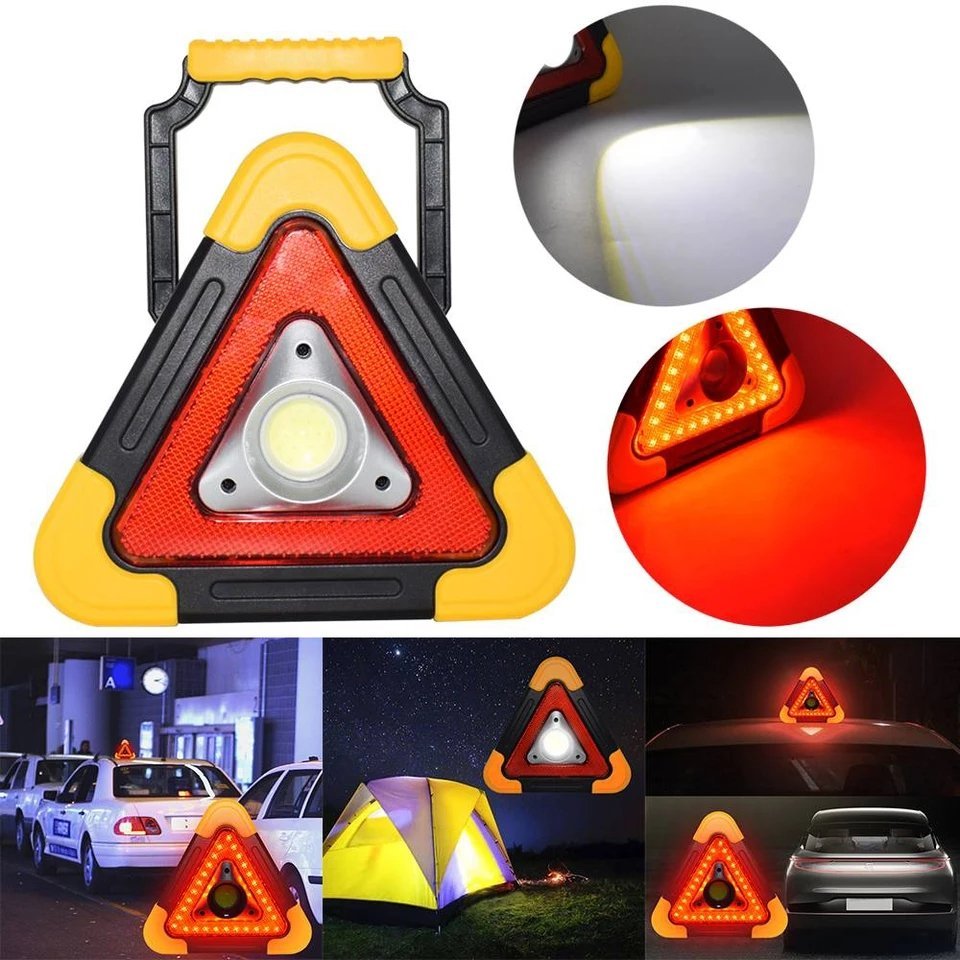 Triangle De Sécurité Panne auto Urgence rechargeable USB et solaire