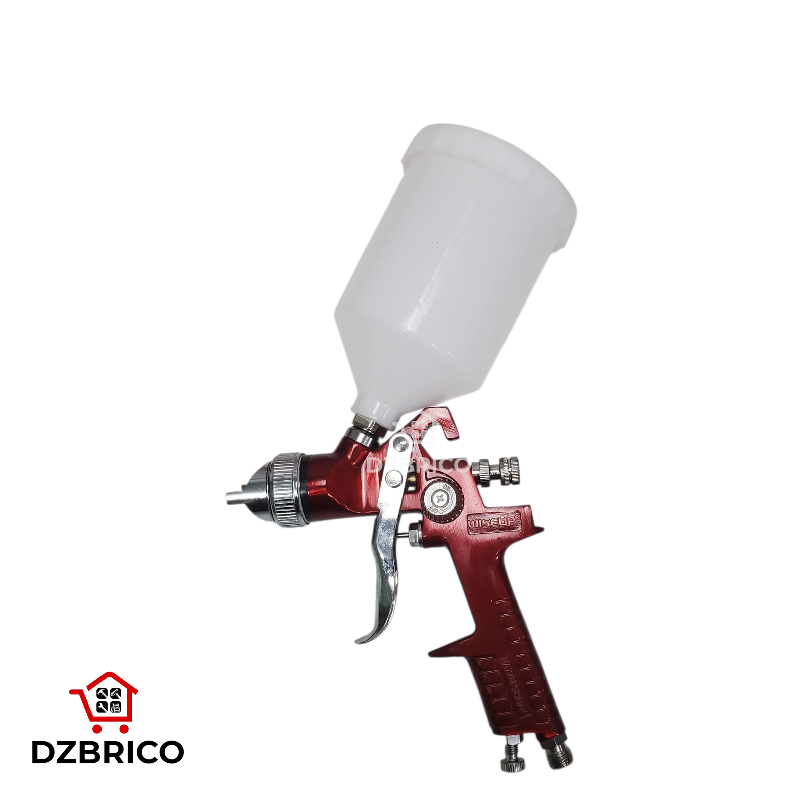 Pistolet pulvérisateur de Peinture Professionnel 600ml  Buse 1.4mm en Cuivre avec Régulateur de Pression d'air WISEUP