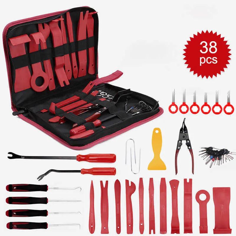 Kit arrache garniture avec cles extraction radio 38 pcs SFT