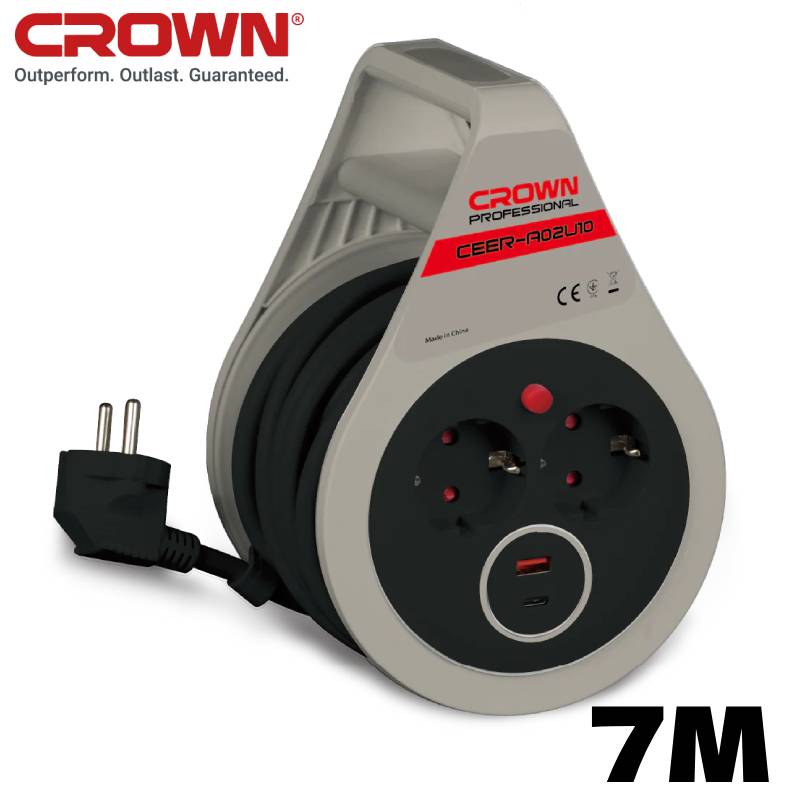 Enrouleur de câble 7 METRE 2300 W CROWN