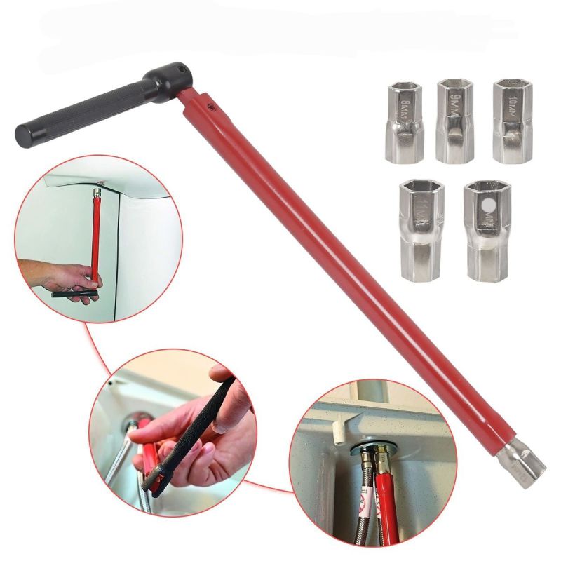 Kit d'écrous de plombier professionnel avec 5 têtes d'écrous pour robinet
