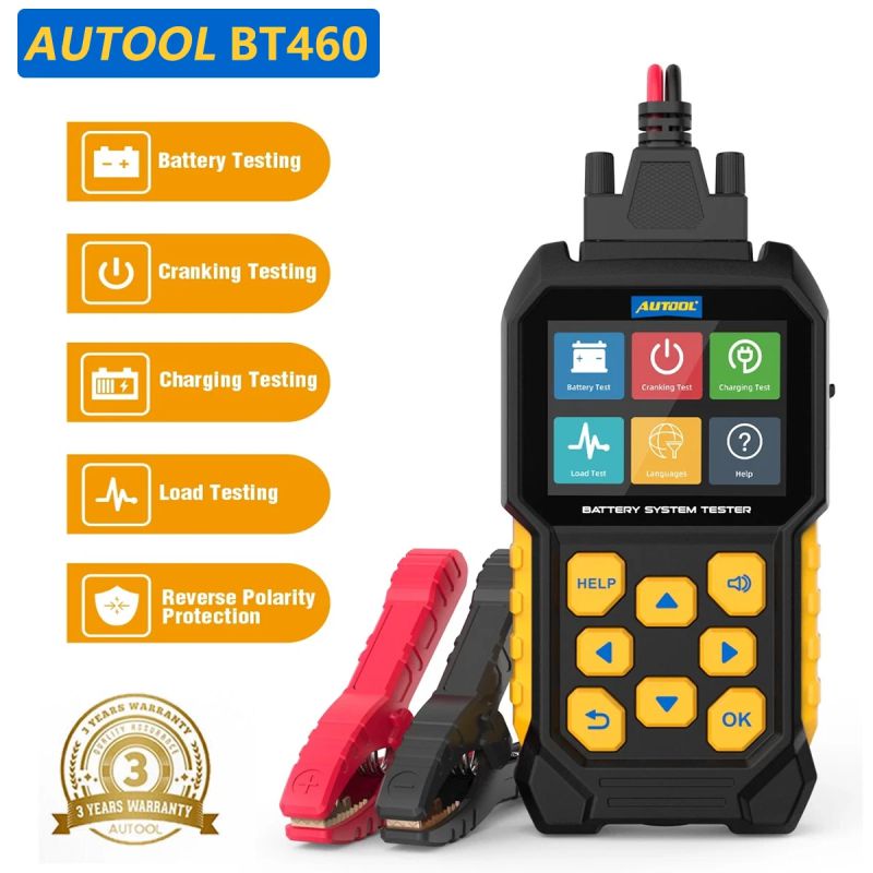 Testeur de batterie automobile AUTOOL BT460 12V 24V