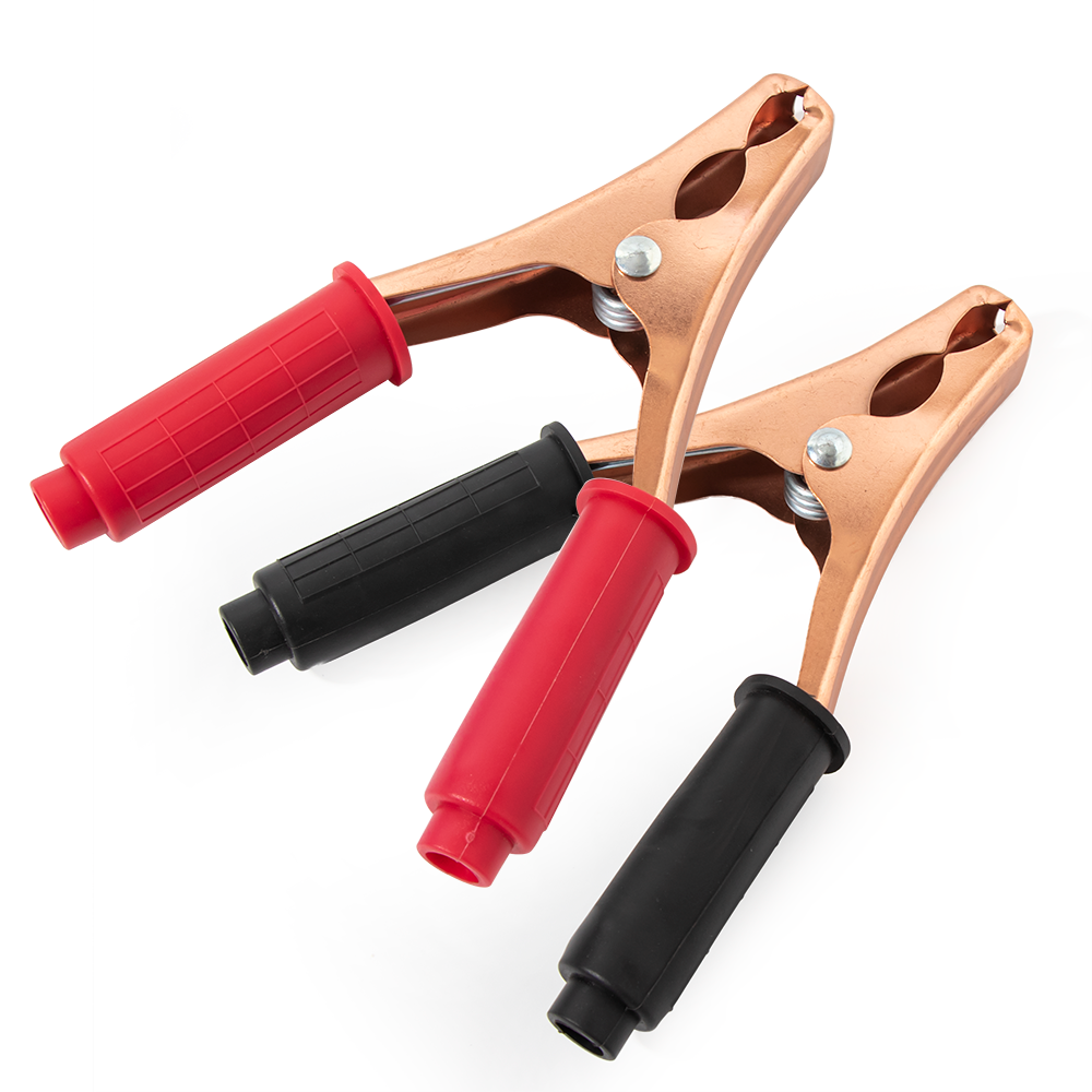2 pcs pinces de batterie crocodile  rouge noir