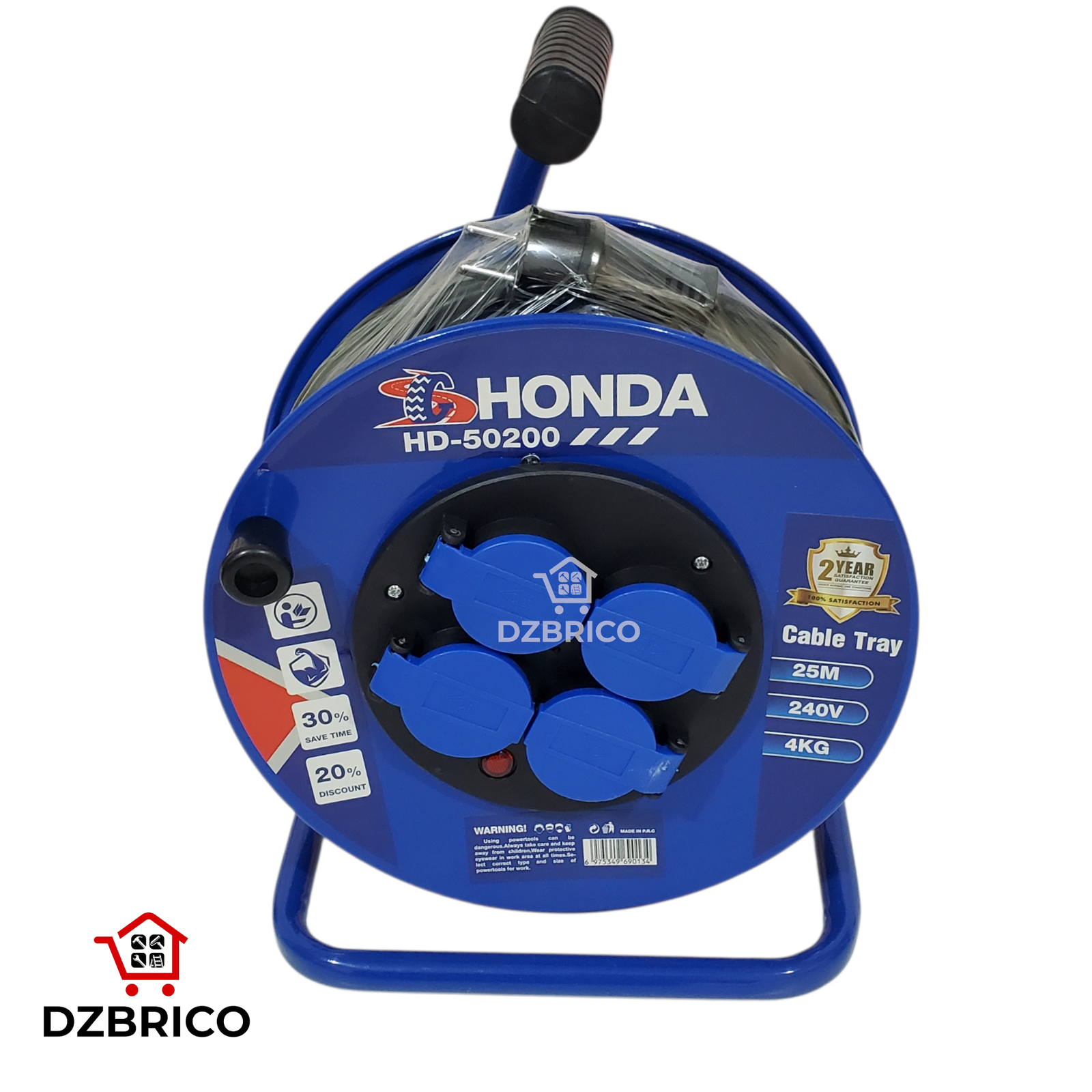 rallonge électrique à enrouleur 2,5mm câble de 25m HONDA