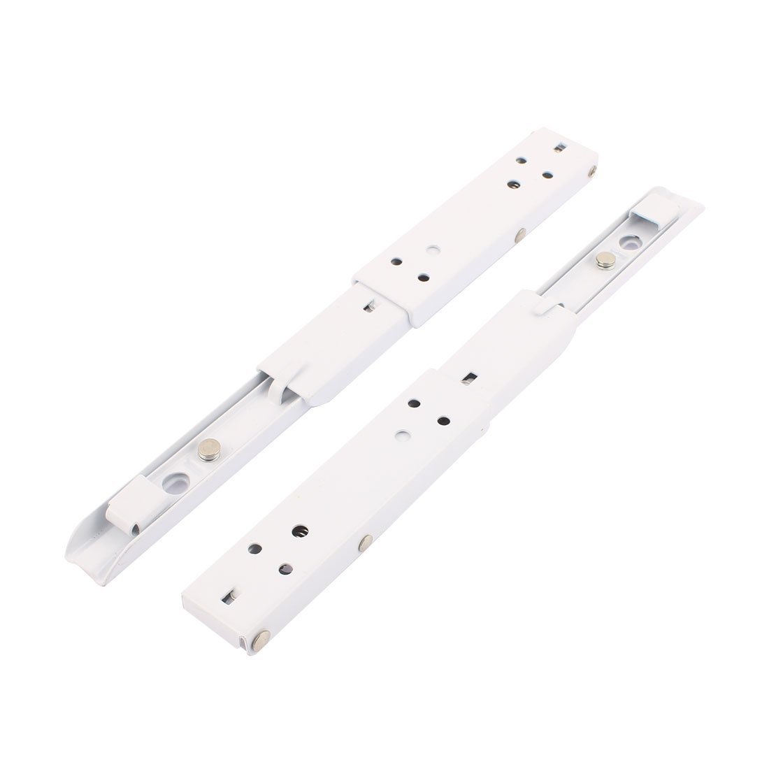 2 pcs Supports d'étagère pliables triangulaires à ressort en métal de 10" de longueur  25cm MM