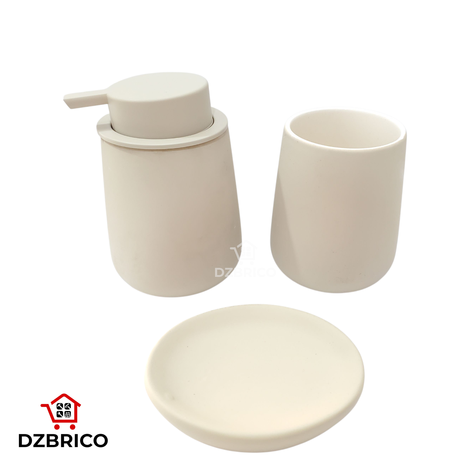 Ensemble d'Accessoires de Salle de Bain 3 Pièces en Céramique