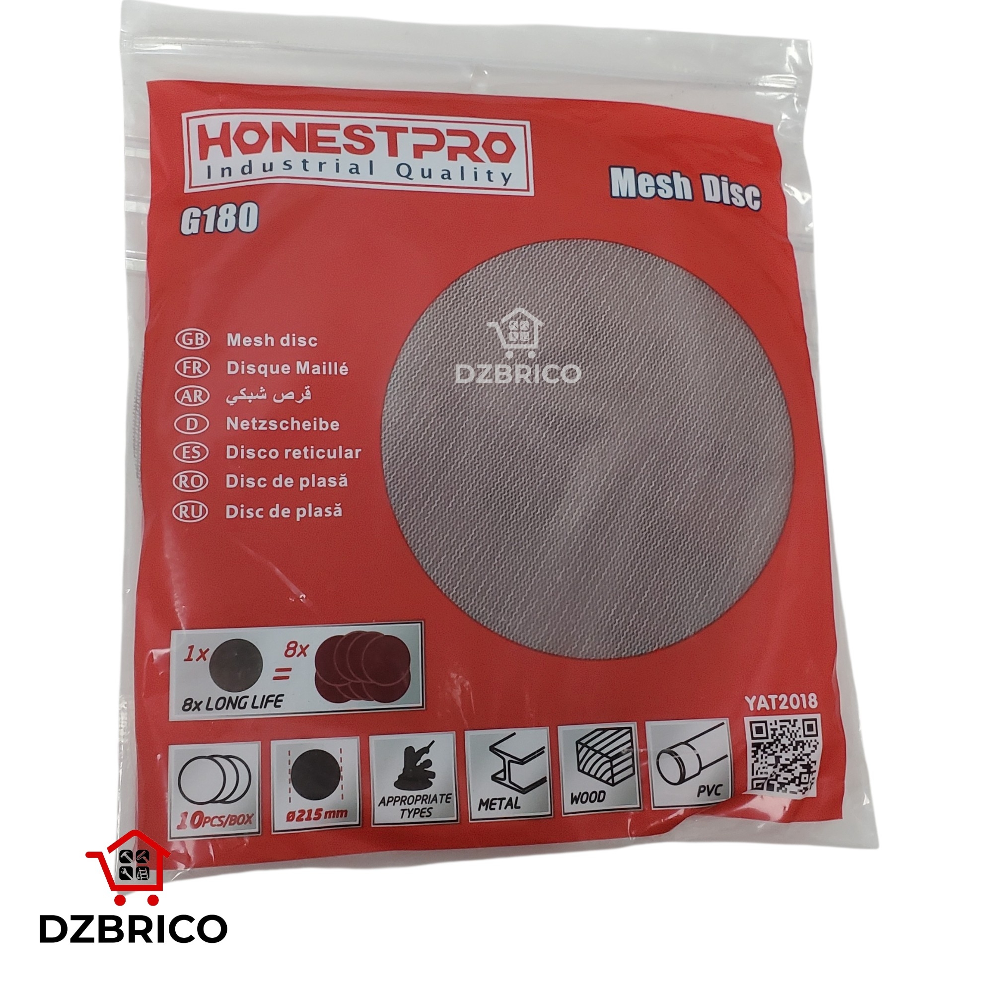 Papier abrasif 180g 10PCS HONESTPRO