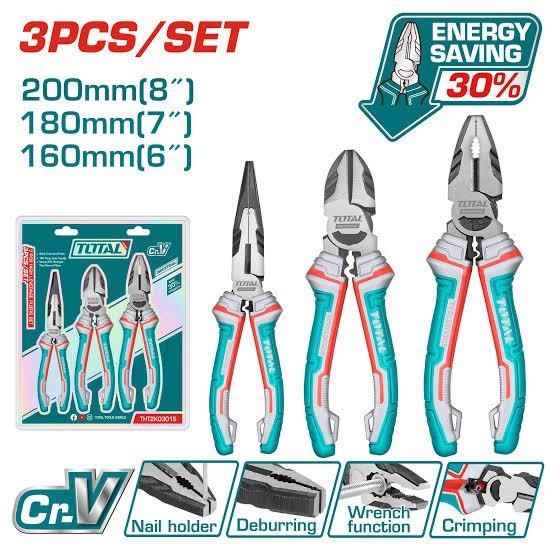 Jeu De Pince 3 Pièces 6″ 7″ 8″ Total