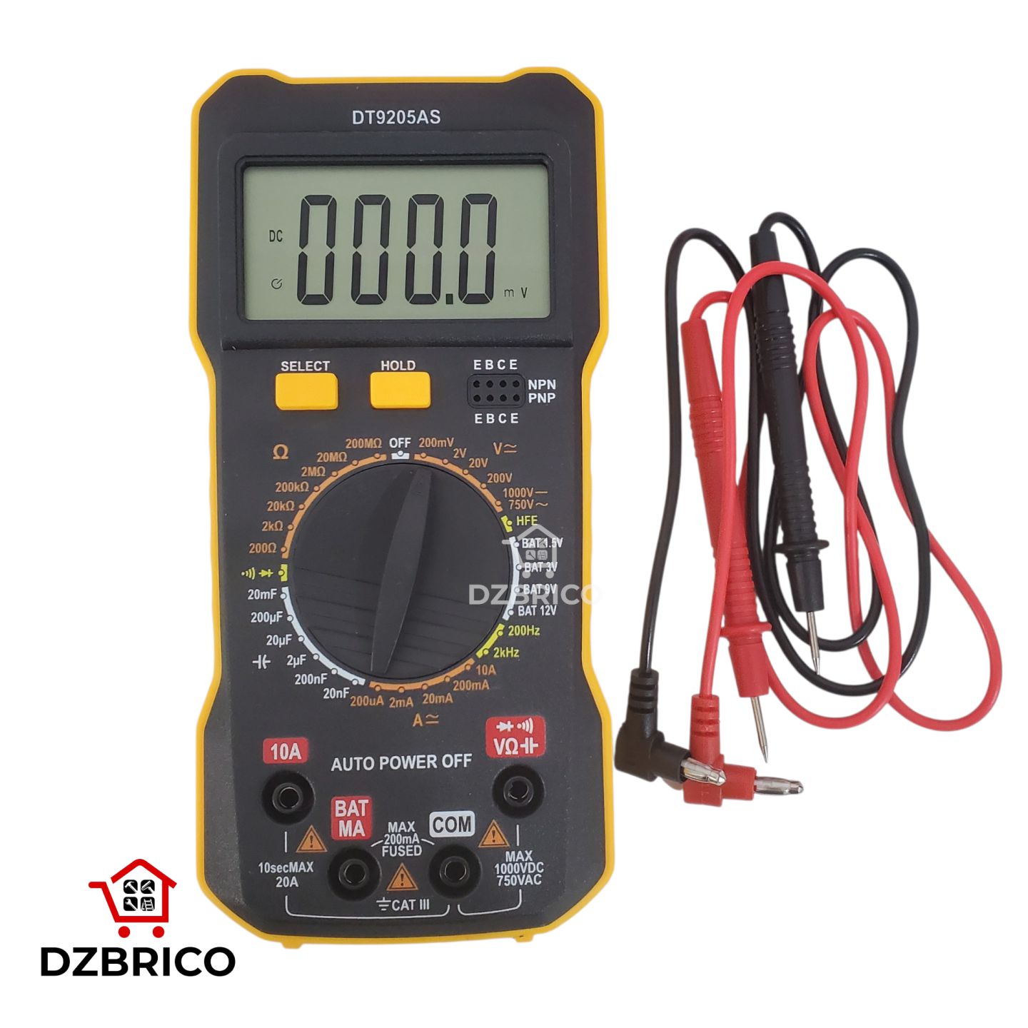 Multimètre numérique DT-9205AS SFT