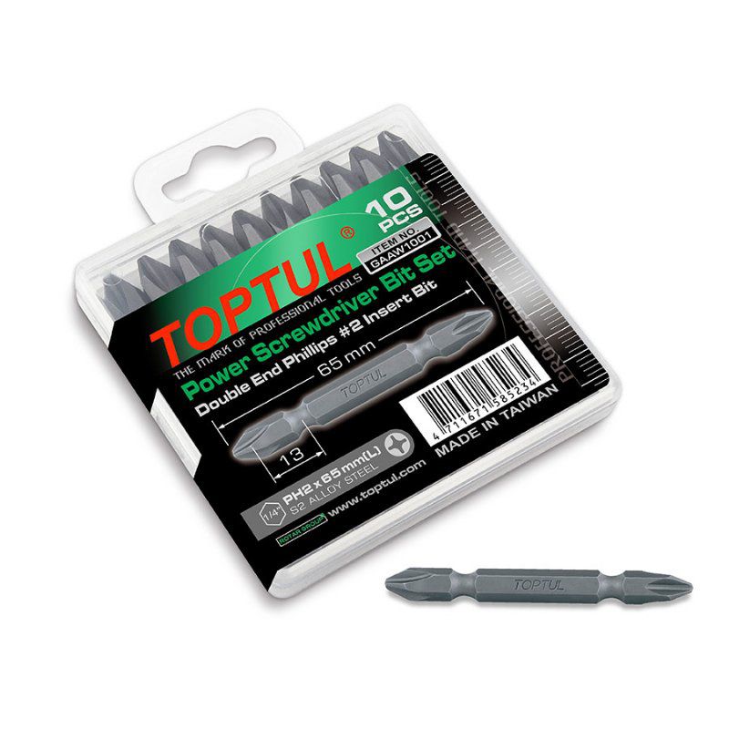 10PCS D'EMBOUT DE VISSAGE PH1 TOPTUL