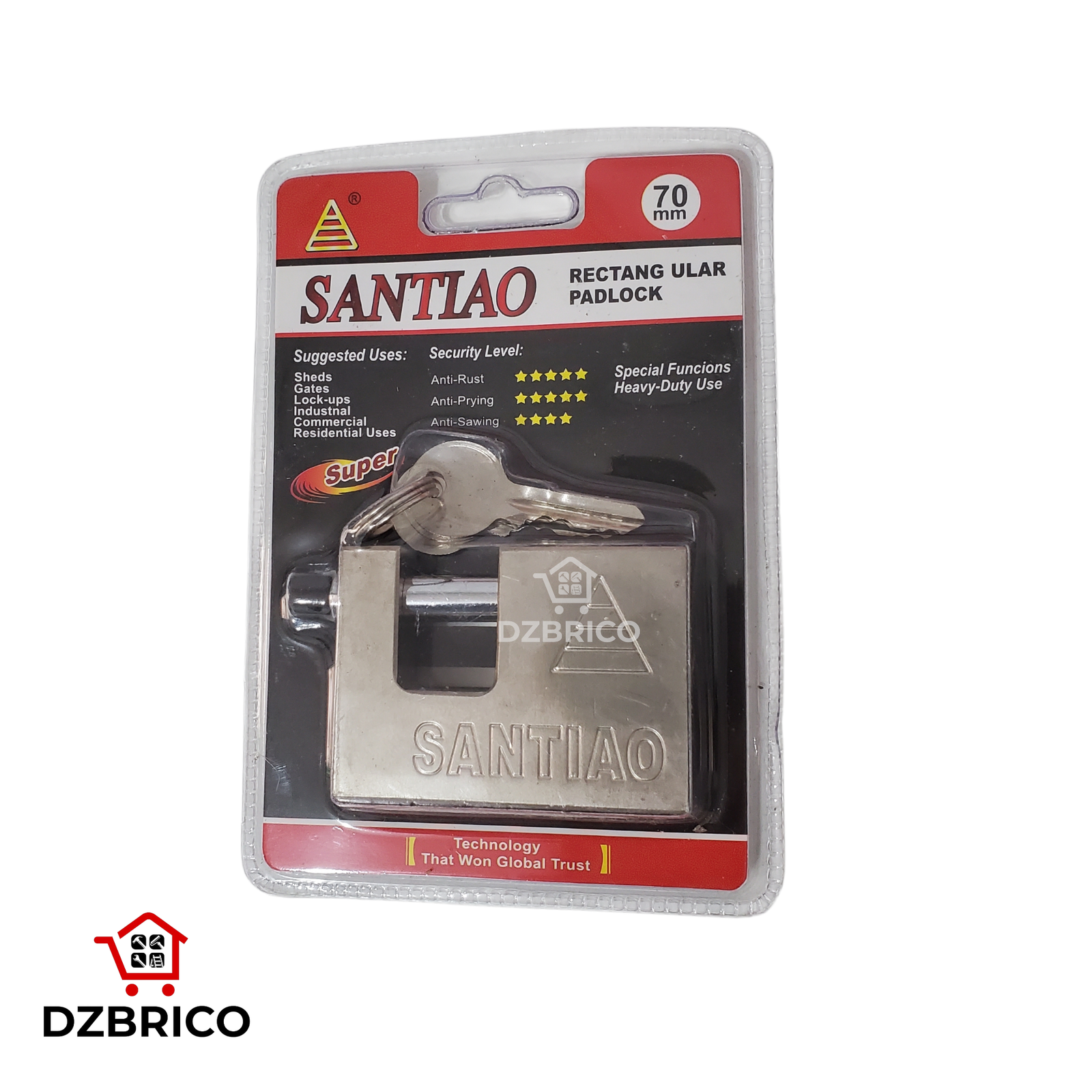 Cadenas anti-effraction TSA en acier 70 mm pour bagages et usage SANTION