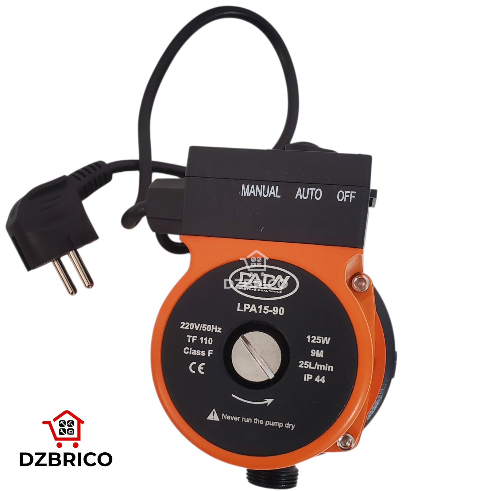 Pompe de recirculation d'eau chaude 125w, max 9m DADY