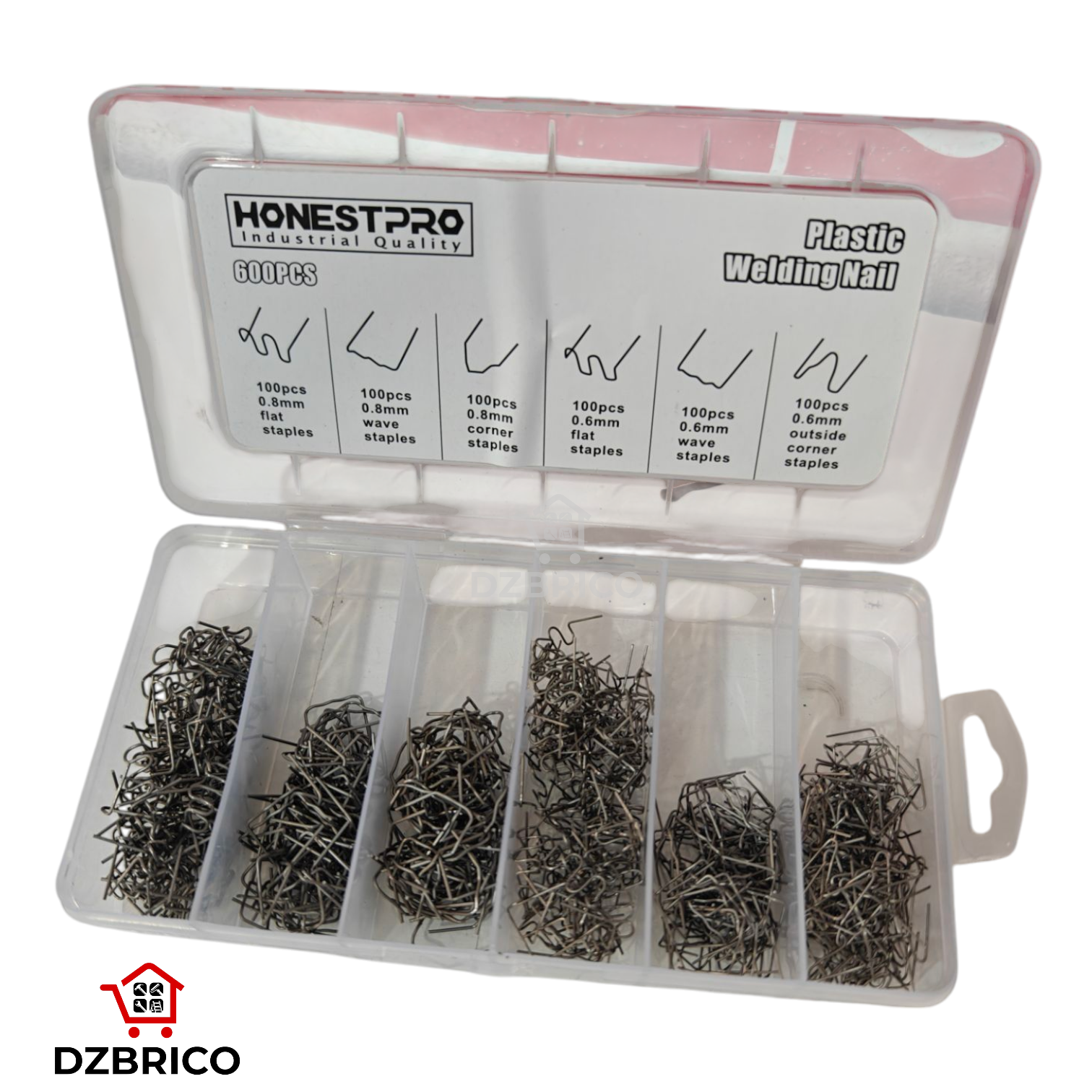 boite D'agrafes pour soudeuse plastique et pare-choc 600pcs HONESTPRO