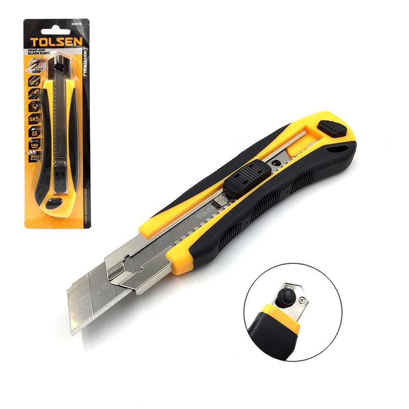 Cutter Prefessionnel avec 3 Rechanges 18x100mm TOLSEN