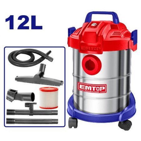 Aspirateur Inox 800W 12L EMTOP