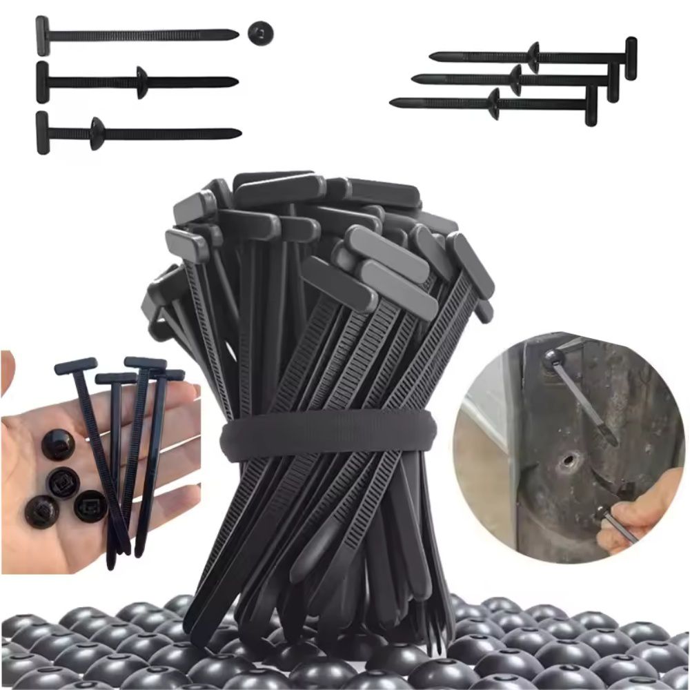 Kit attaches de fixation plastique 100mm/1.5mm 500pcs