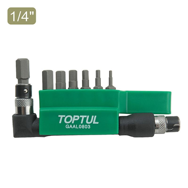 BOITE EMBOUTS + ADAPTA 1/4 TOPTUL