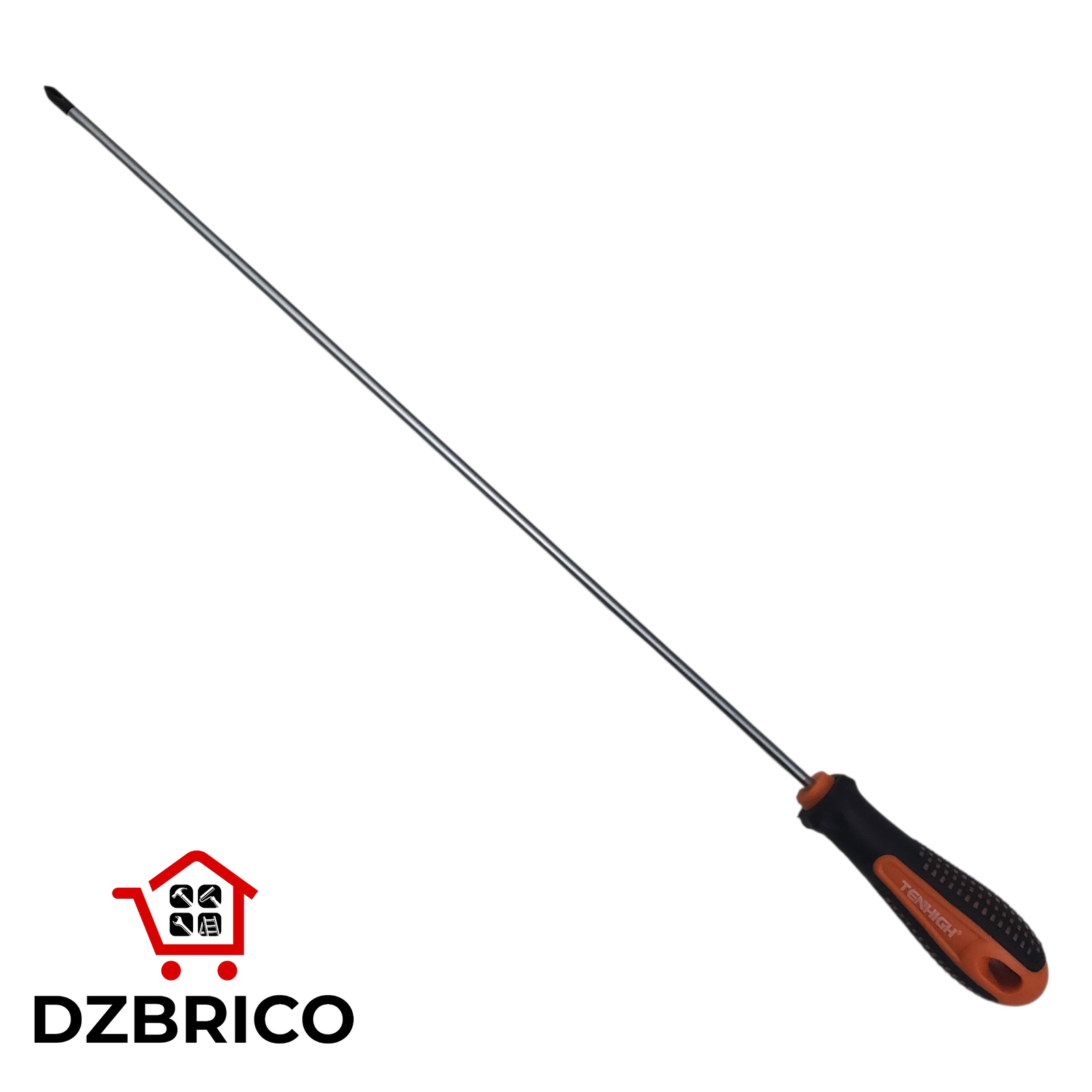 Tournevis cruciforme extra long avec embout magnétique et poignée confortable (tournevis cruciforme)