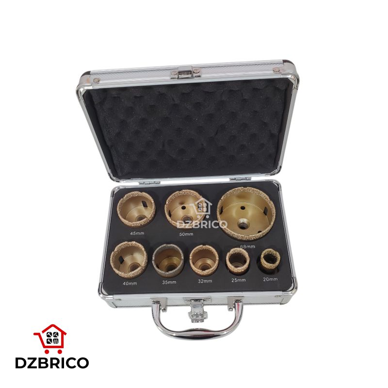 Coffret jeux de scie cloche diamant pour meuleuse SFT