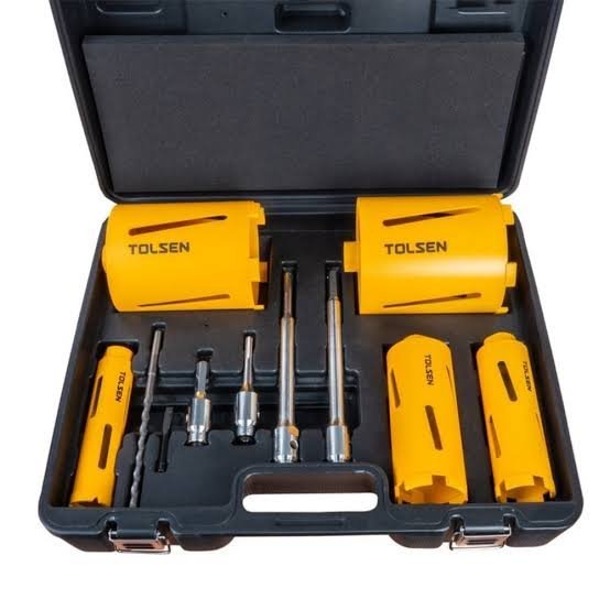 Kit jeux de couronnes de forage béton 11 Pièces TOLSEN