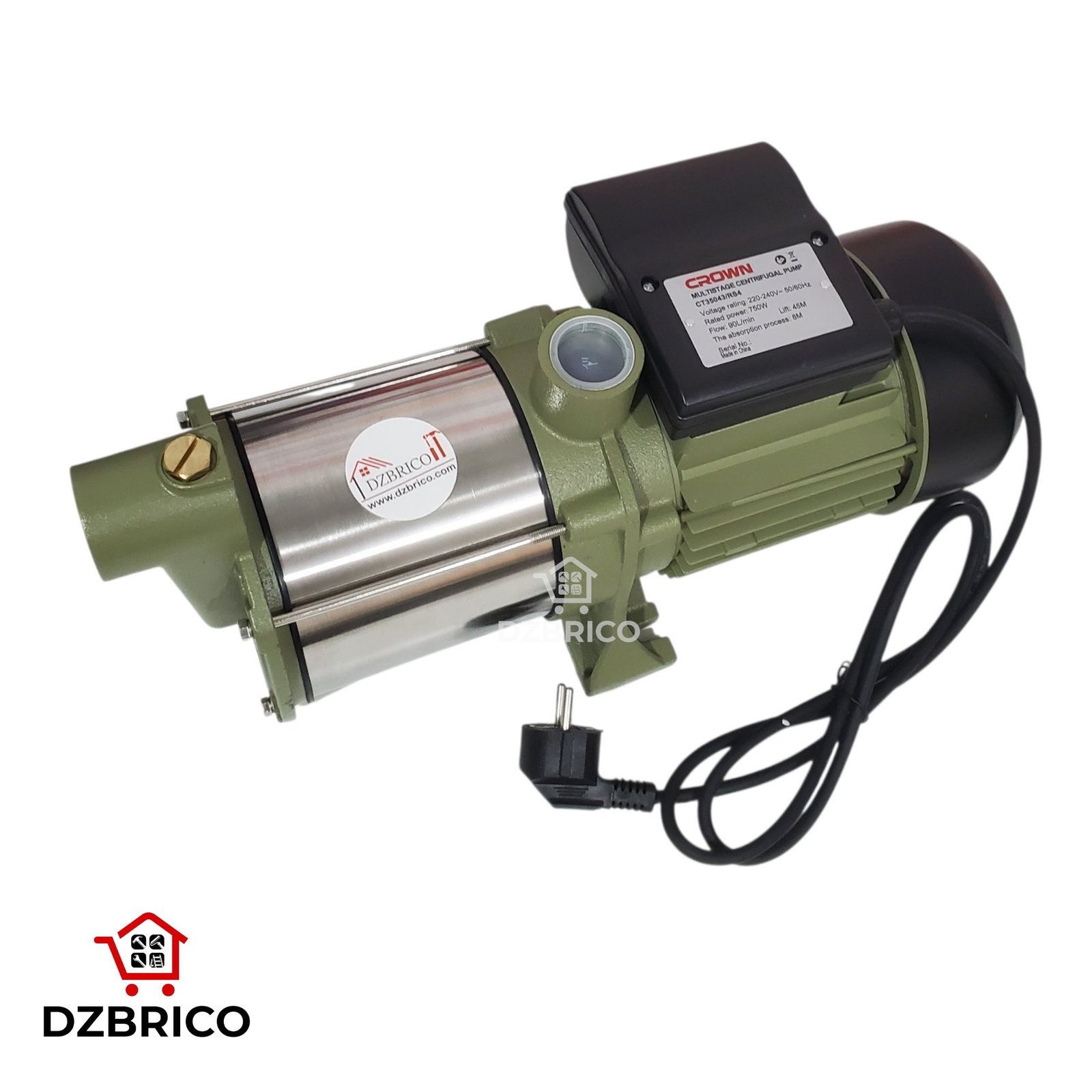 Pompe À Eau Silencieuse Surpresseur 4Turbines 750W CROWN