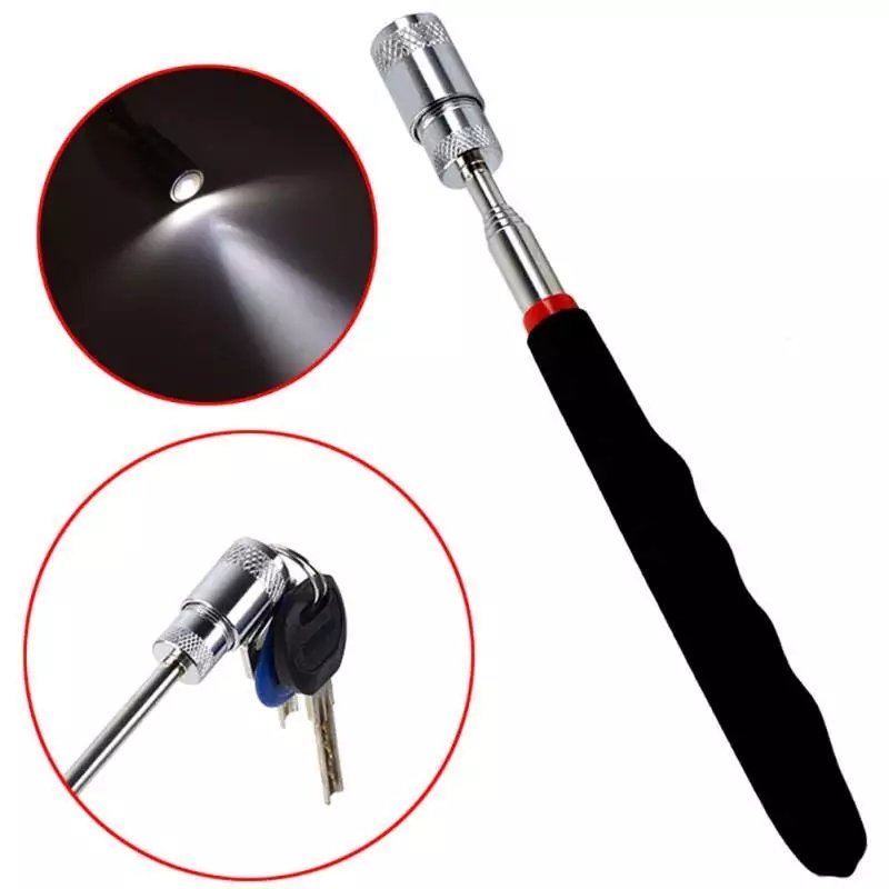 Ramasseur magnétique puissant, outil à main avec lumière LED