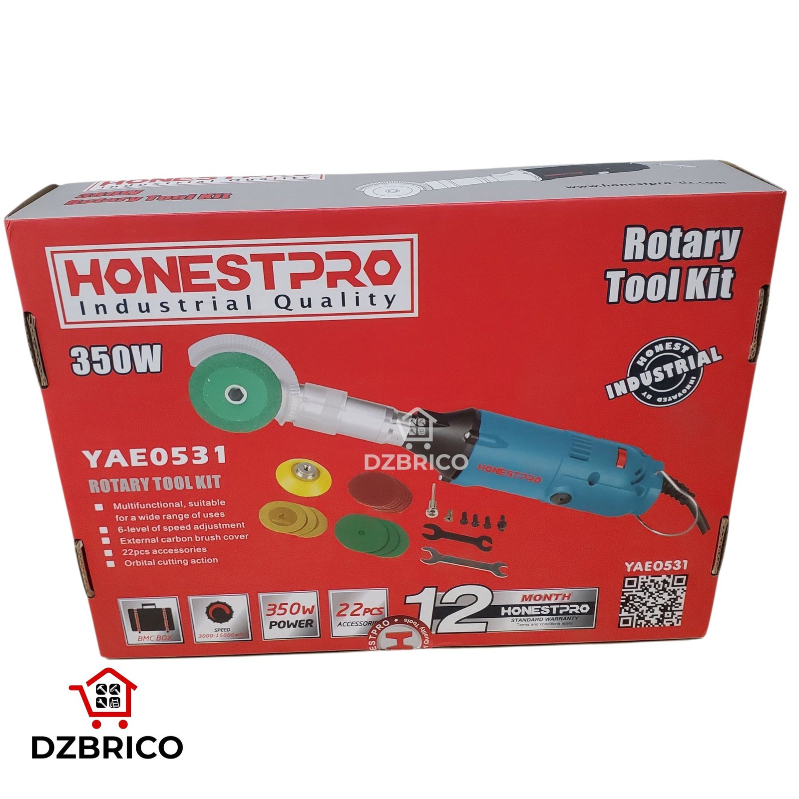 Kit d'outils rotatifs 350W   HONESTPRO
