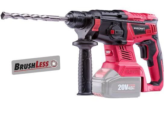 Marteau Perforateur A Batterie (brushless) WORCRAFT (Sans batterie ni chargeur)