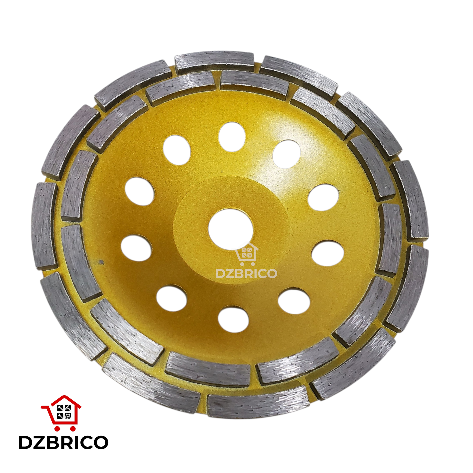 disque de meulage diamanté à double rangée 180 mm 22,23 mm avec anneaux pour béton
