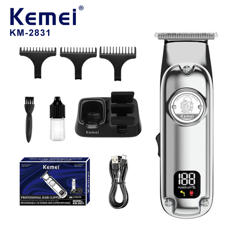 Tondeuse a cheveux et barbe professionnel km-2831 kemei