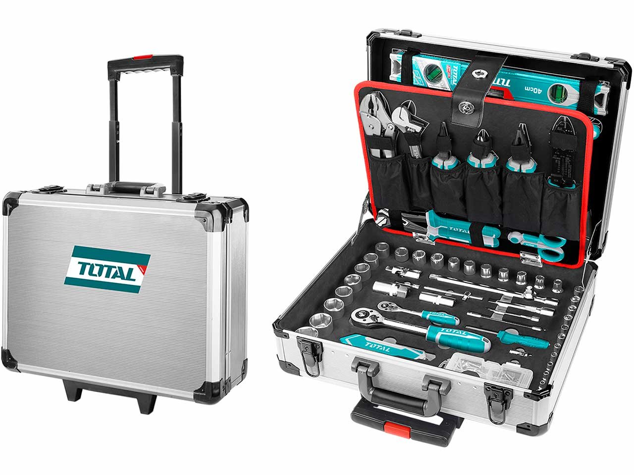 Valise ensemble d'outils 147 pieces mobile TOTAL