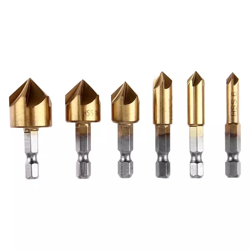 Kit mèche a chanfreiner pour Bois 6Pcs SFT