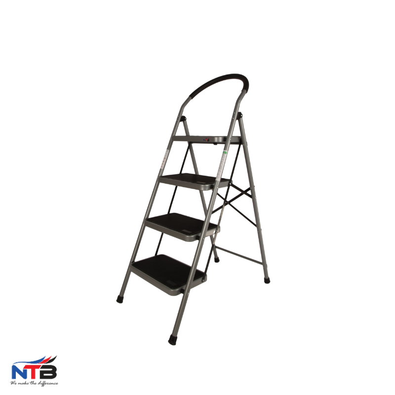 Escabeau sécurisé pliable  4 marches extra larges NTB