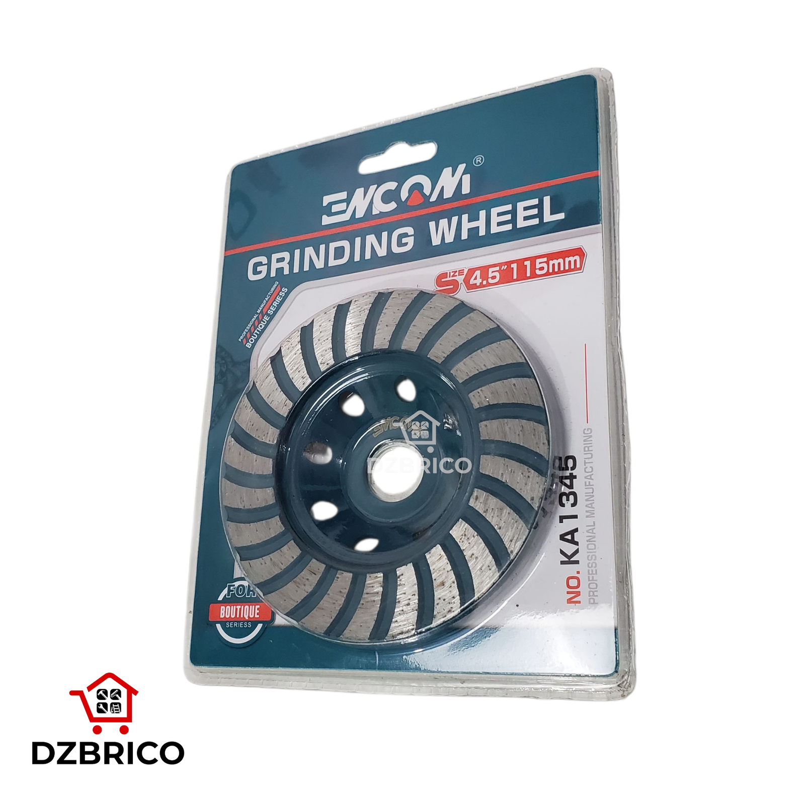 Disque de meulage angulaire Turbo Row de 115 mm pour pierre et béton avec alésage de 22 mm EMCOM