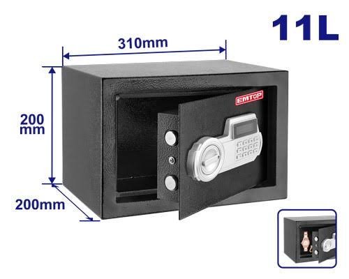 Coffre Forts Électronique 11L 20x31x20cm EMTOP