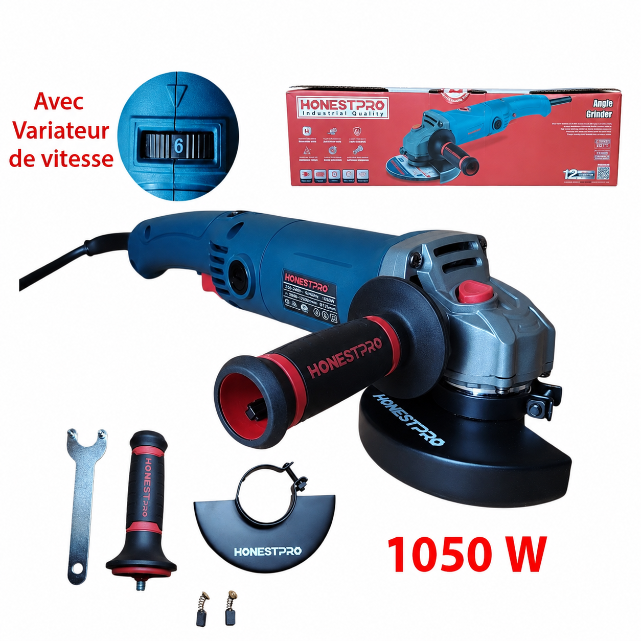 Meuleuse d'angle 115mm 1050W YAE0345 HONESTPRO