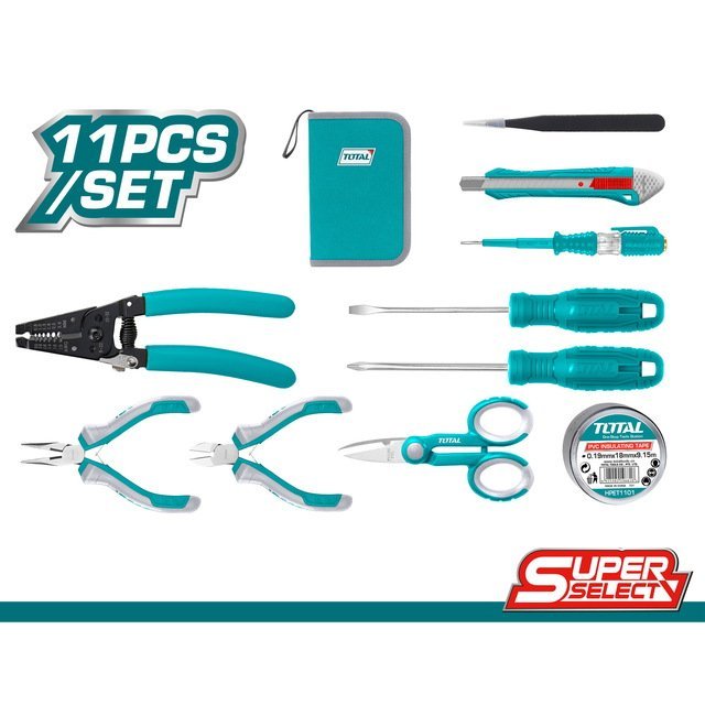 Pochette À Outils Pour Électricien 11 Pièces TOTAL