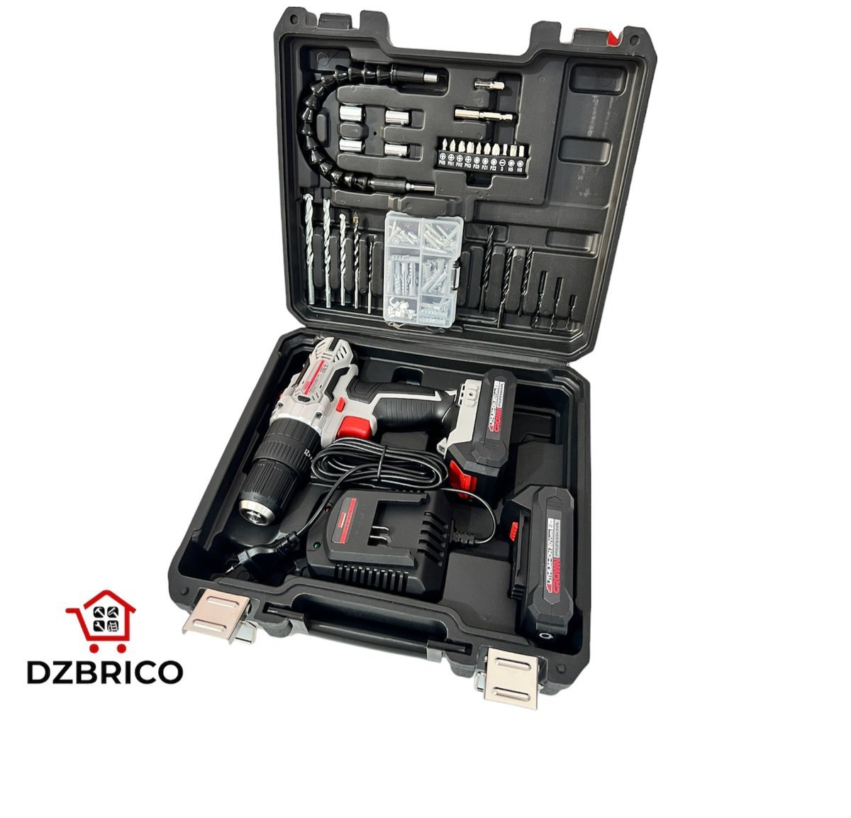 Kit Caisse a outils et visseuse 20V 2.0Ah 29 Pcs CROWN