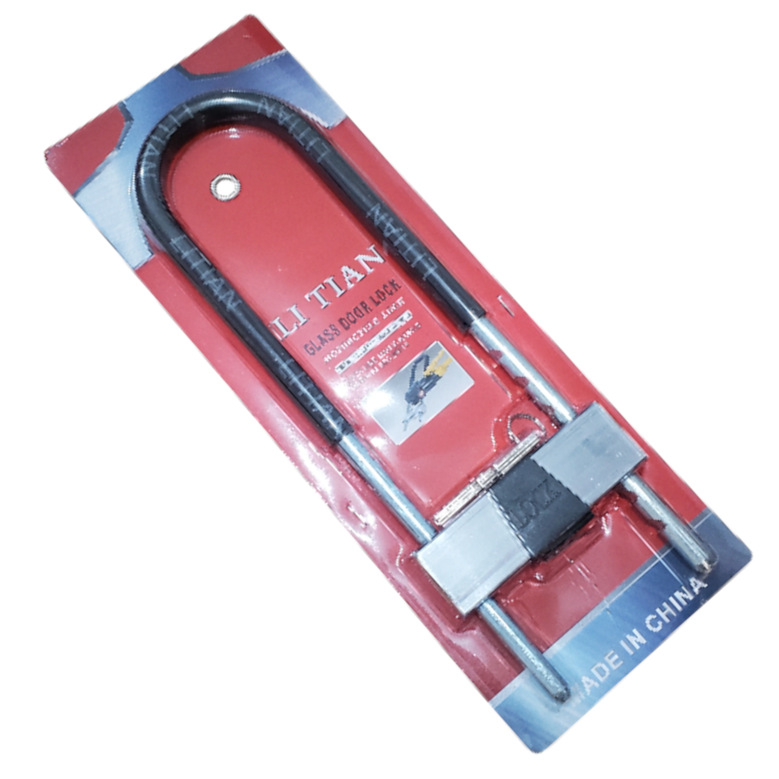 Serrure en forme de U anti-cisaillement/serrure à double porte/serrure de porte en verre/serrure antivol serrure à mortaise de sécurité en forme de U-35 CM