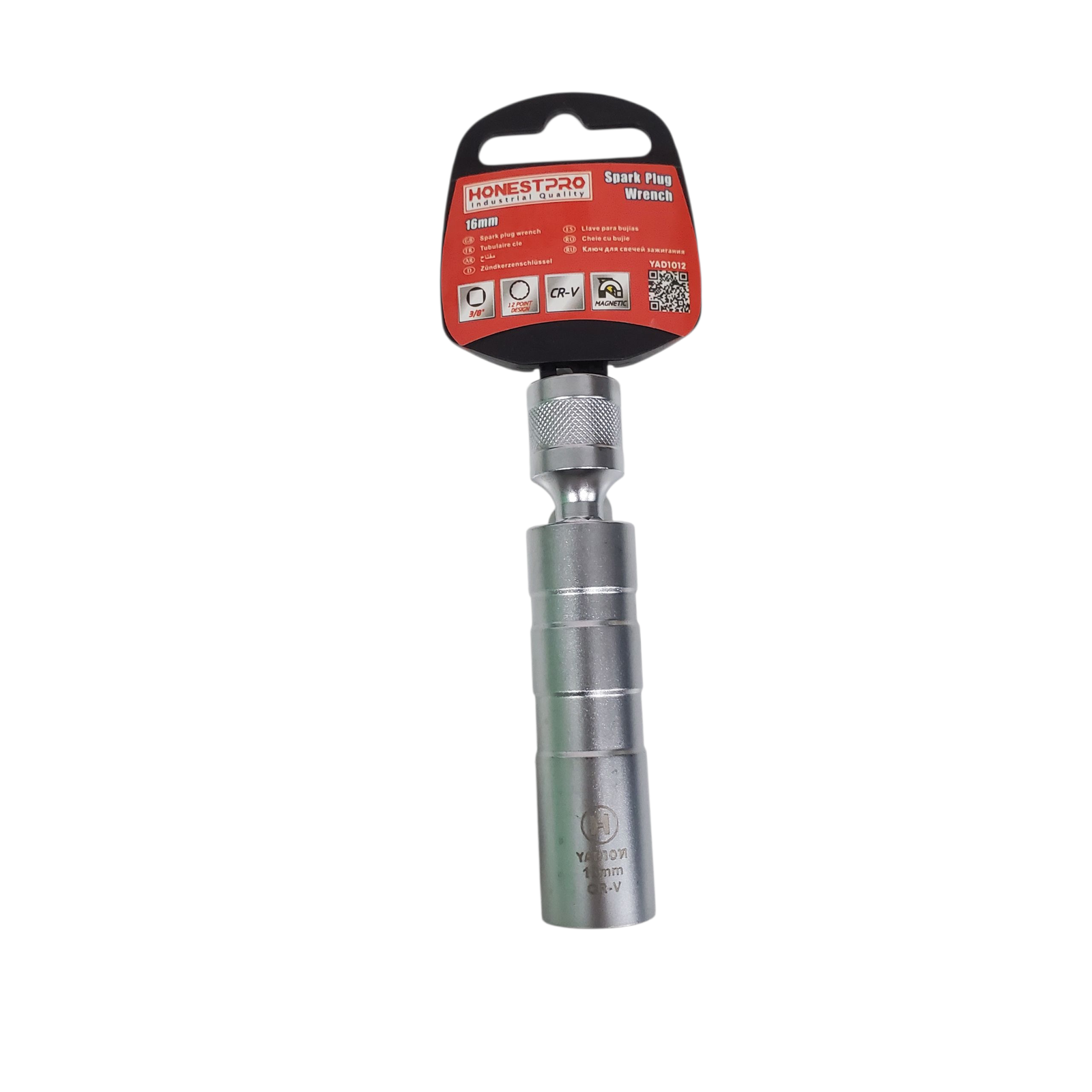 Clé  bougie d'allumage magnétique, à 12 angles, paroi fine de 3/8 pouces, 16mm