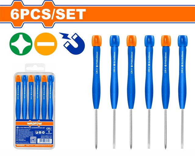 Jeux de tournevis de precision 6pcs WADFOW