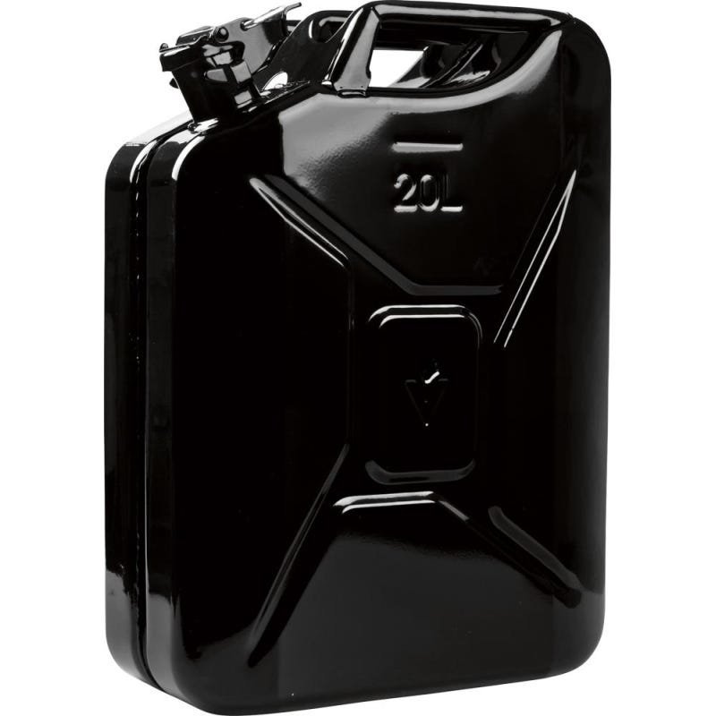 Jerrican 20 litres - Métal noir traité anti-rouille