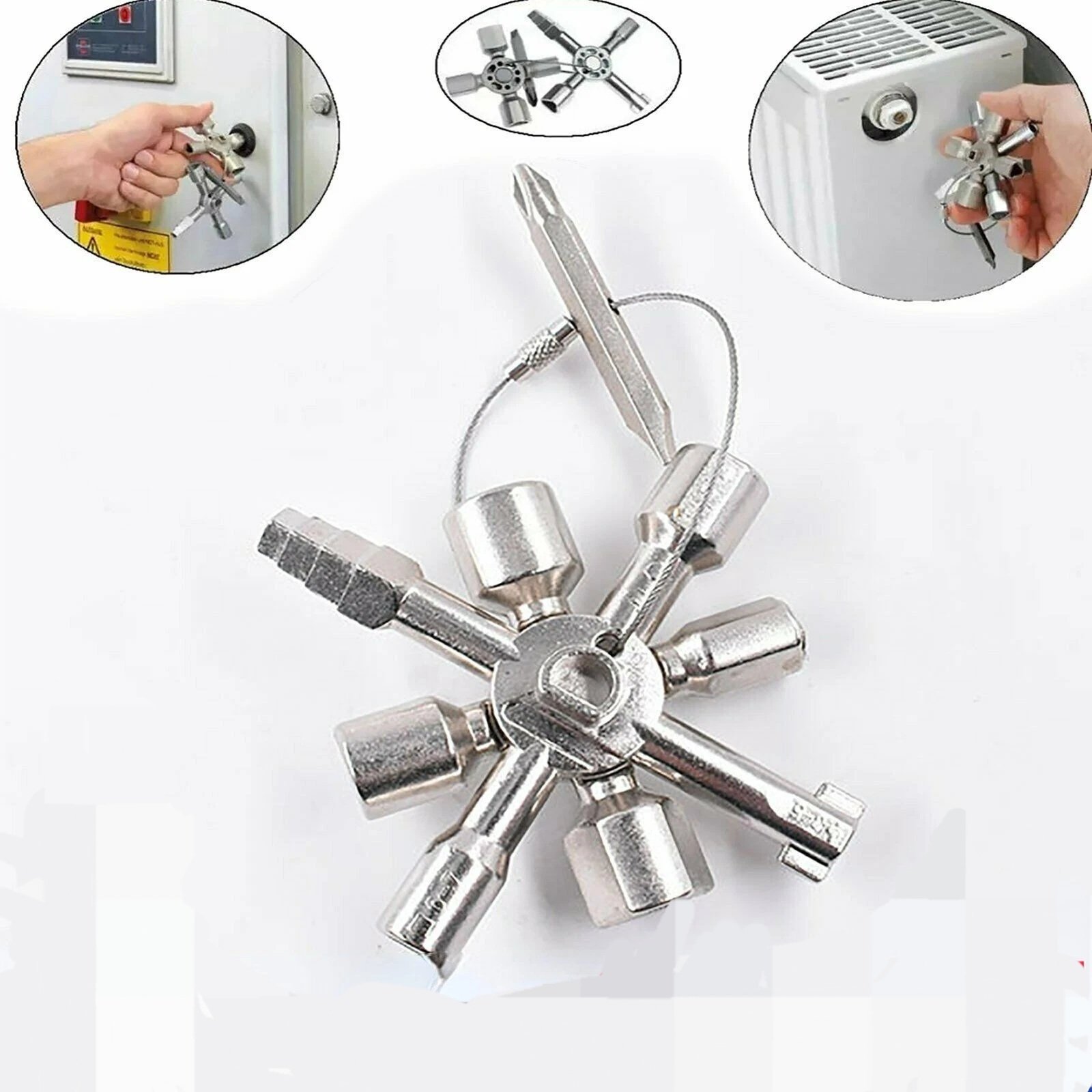 Clé universelle en croix 92mm compatible avec toutes les armoires et systemes de fermeture standards DYNAMO
