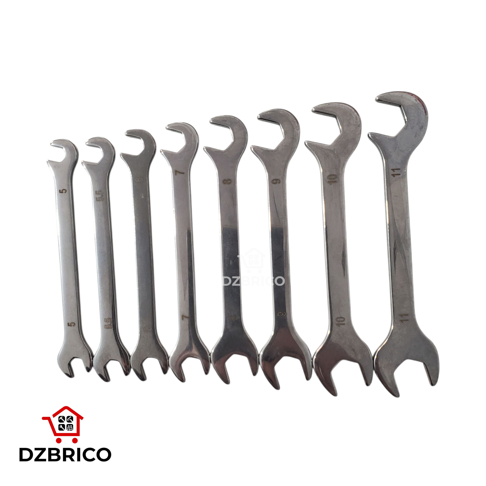 Jeu de clés à fourche doubles, 8 pcs