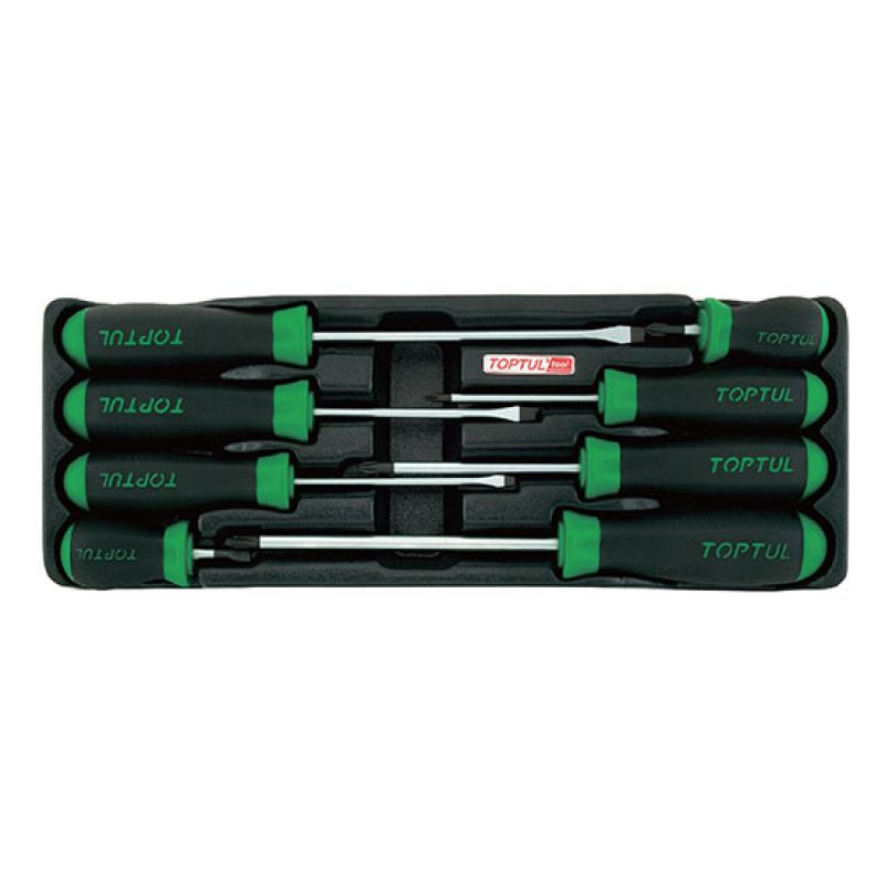 JEUX DE TOURNEVIS 8PCS N/VERT TOPTUL