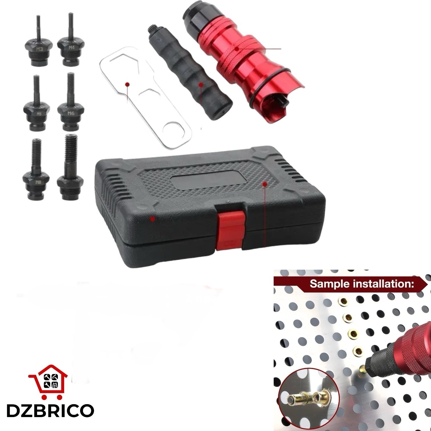 Kit outil fixation Rivet inser pour perceuse ou visseuse