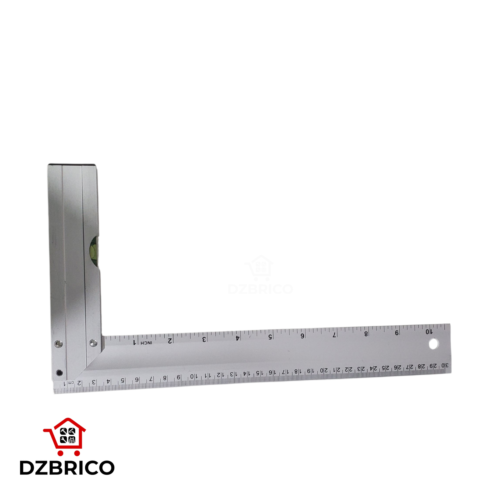 Équerre de menuisier en aluminium 30 mm avec niveau à bulle GSFIXTOP