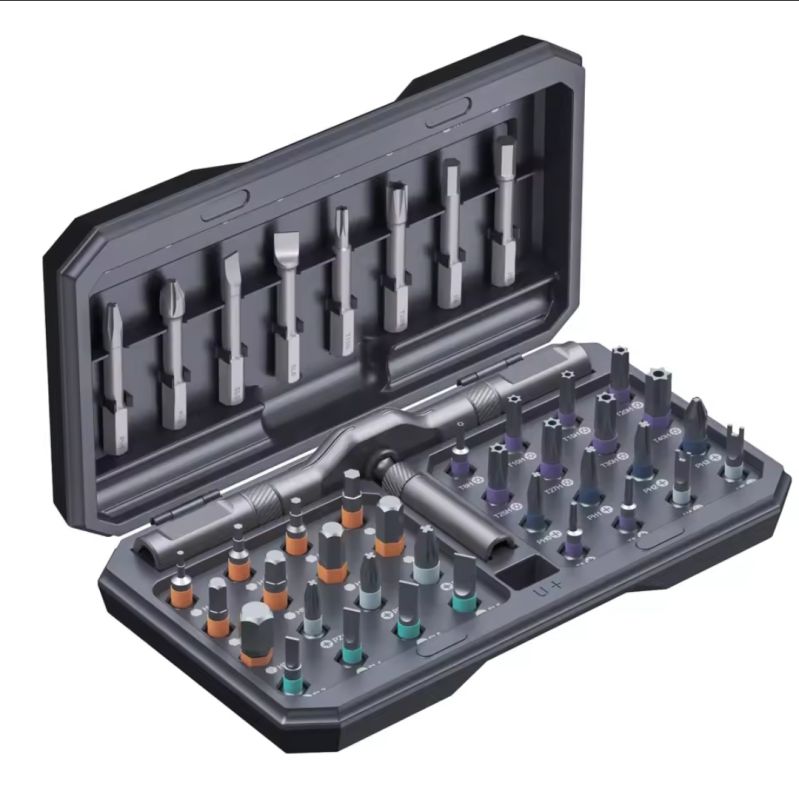 Kit coffret jeux de tournevis a cliquer multipositions 42pcs SFT